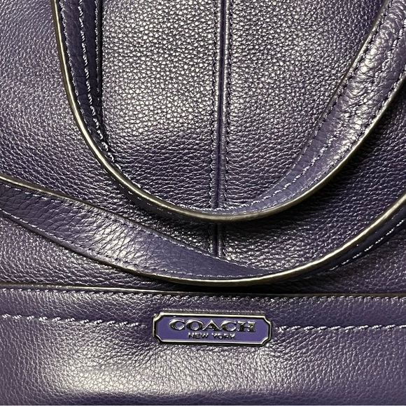 Coach F23284 Park Carrie Pebbled Leather
Purple Bag Satchel Purse Tote - Picture 10 of 10